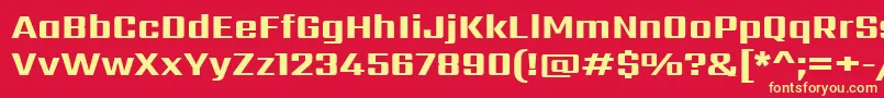 SarpanchExtrabold Font – Yellow Fonts on Red Background