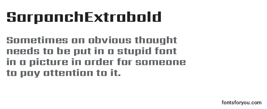Review of the SarpanchExtrabold Font