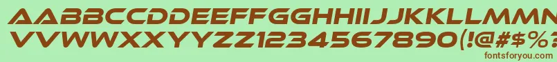 EthnocentricRgIt Font – Brown Fonts on Green Background