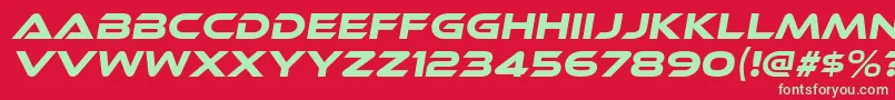 EthnocentricRgIt Font – Green Fonts on Red Background