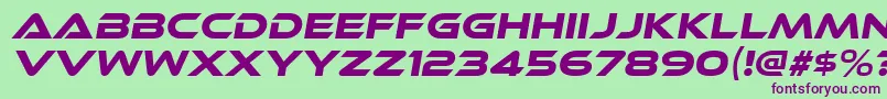 EthnocentricRgIt Font – Purple Fonts on Green Background