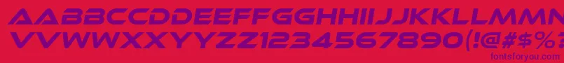 EthnocentricRgIt Font – Purple Fonts on Red Background