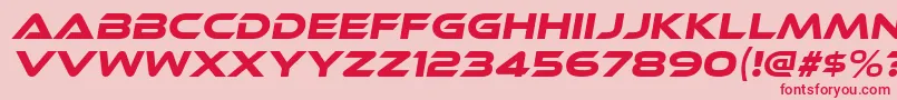 EthnocentricRgIt Font – Red Fonts on Pink Background