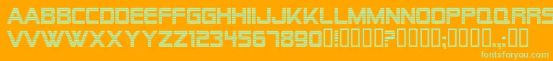 AlienEncounters Font – Green Fonts on Orange Background