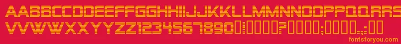 AlienEncounters Font – Orange Fonts on Red Background