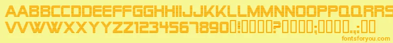 AlienEncounters Font – Orange Fonts on Yellow Background