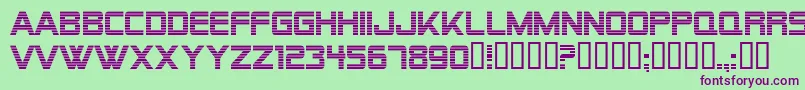 AlienEncounters Font – Purple Fonts on Green Background