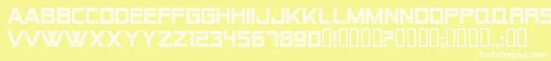 AlienEncounters Font – White Fonts on Yellow Background