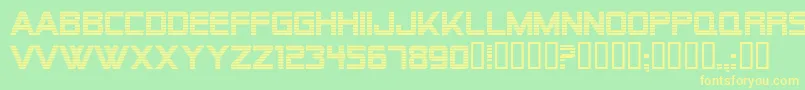 AlienEncounters Font – Yellow Fonts on Green Background