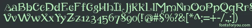 Retroloops Font – Green Fonts on Black Background