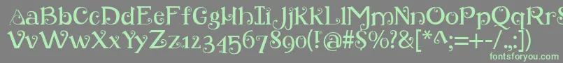 Retroloops Font – Green Fonts on Gray Background