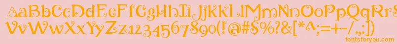 Retroloops Font – Orange Fonts on Pink Background