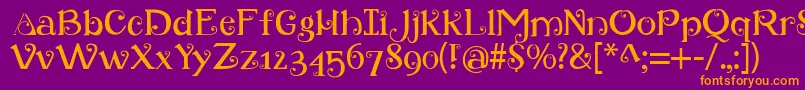 Retroloops Font – Orange Fonts on Purple Background