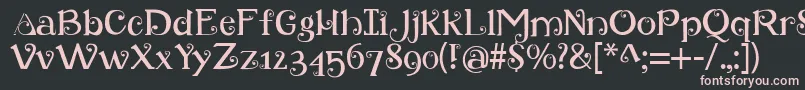 Retroloops Font – Pink Fonts on Black Background