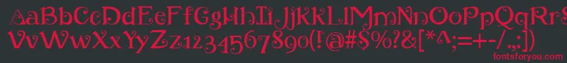 Retroloops Font – Red Fonts on Black Background