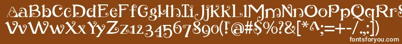 フォントRetroloops – 茶色の背景に白い文字