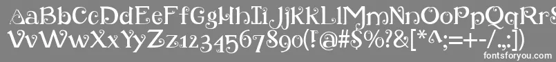 フォントRetroloops – 灰色の背景に白い文字