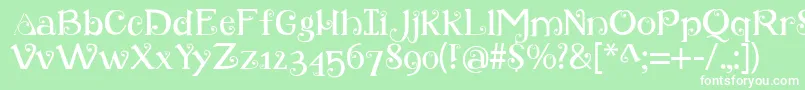 Retroloops Font – White Fonts on Green Background