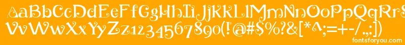 Retroloops Font – White Fonts on Orange Background