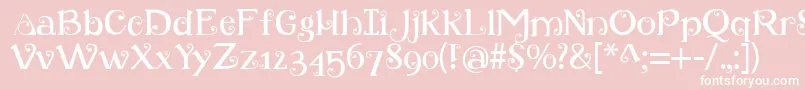 Retroloops Font – White Fonts on Pink Background