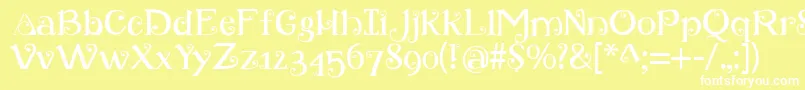 Retroloops Font – White Fonts on Yellow Background