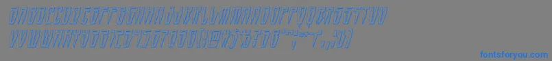 Swordtooth3Dital-Schriftart – Blaue Schriften auf grauem Hintergrund