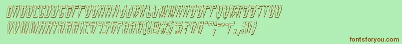 Swordtooth3Dital Font – Brown Fonts on Green Background