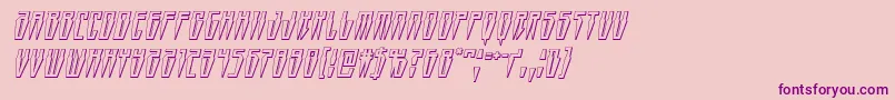 Swordtooth3Dital-Schriftart – Violette Schriften auf rosa Hintergrund