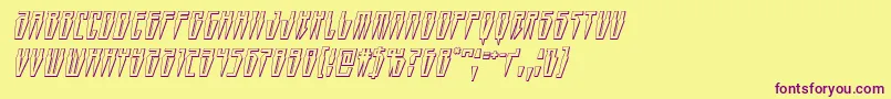 Swordtooth3Dital Font – Purple Fonts on Yellow Background