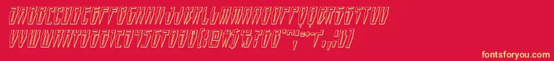 Swordtooth3Dital Font – Yellow Fonts on Red Background