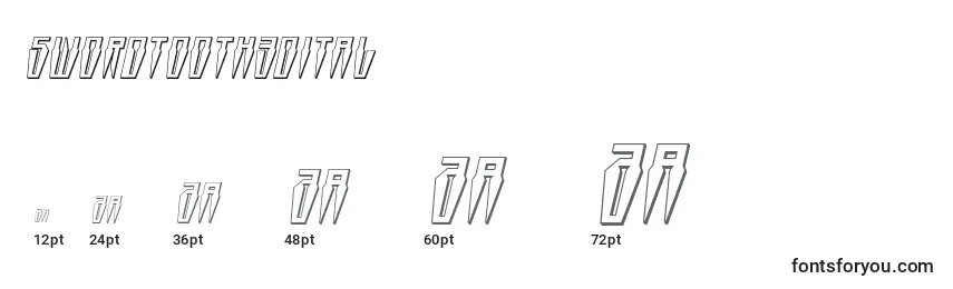 Swordtooth3Dital Font Sizes