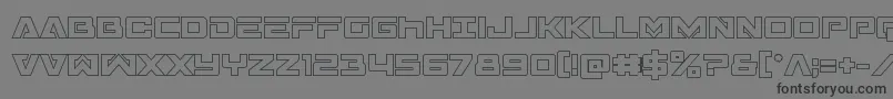 Transamericaout Font – Black Fonts on Gray Background