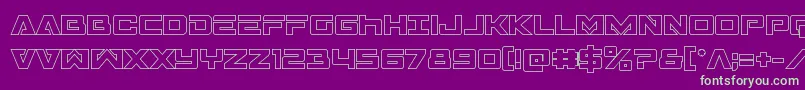 Transamericaout Font – Green Fonts on Purple Background