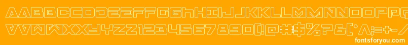 Transamericaout Font – White Fonts on Orange Background