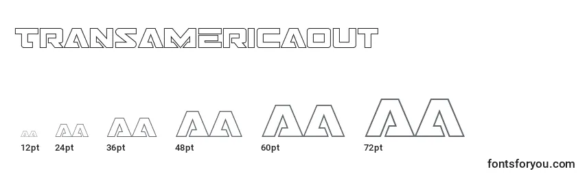 Размеры шрифта Transamericaout
