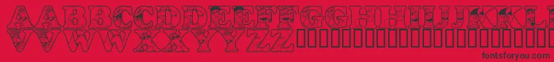 LmsPeopleInTheNeighborhood Font – Black Fonts on Red Background
