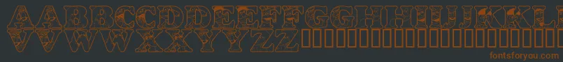 LmsPeopleInTheNeighborhood Font – Brown Fonts on Black Background