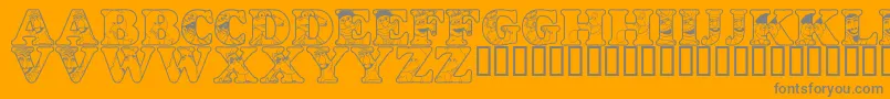 Шрифт LmsPeopleInTheNeighborhood – серые шрифты на оранжевом фоне