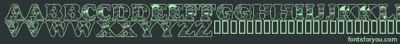 Fonte LmsPeopleInTheNeighborhood – fontes verdes em um fundo preto