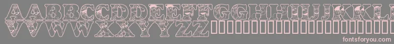 Czcionka LmsPeopleInTheNeighborhood – różowe czcionki na szarym tle