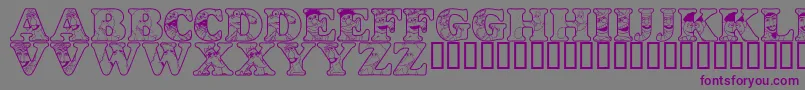 Police LmsPeopleInTheNeighborhood – polices violettes sur fond gris