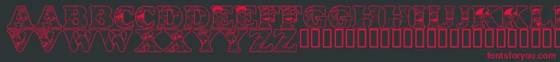 LmsPeopleInTheNeighborhood Font – Red Fonts on Black Background