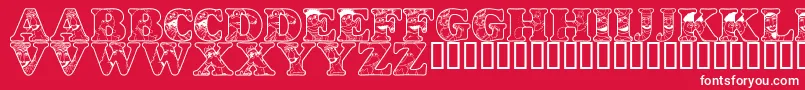 LmsPeopleInTheNeighborhood Font – White Fonts on Red Background