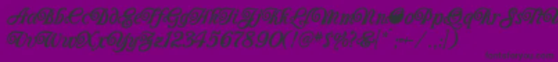 Carrington Font – Black Fonts on Purple Background