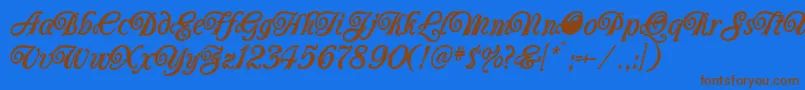 Carrington Font – Brown Fonts on Blue Background