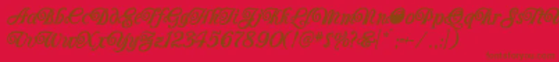 Carrington Font – Brown Fonts on Red Background
