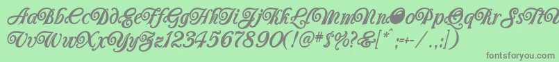 Carrington Font – Gray Fonts on Green Background