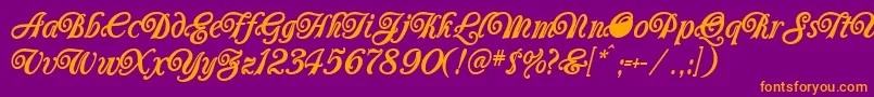 Carrington Font – Orange Fonts on Purple Background