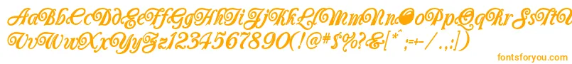 Carrington Font – Orange Fonts on White Background