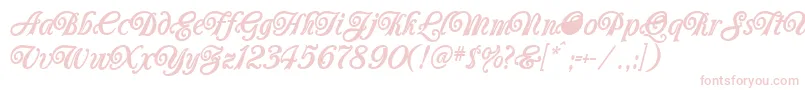 Carrington Font – Pink Fonts on White Background